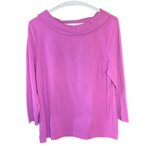 Talbots Vibrant Pink Long Sleeve Top